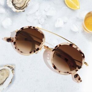 New KREWE Conti Matte Oyster 24K Sunglasses
